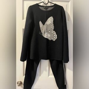 Ann Taylor Sweater Set with Butterfly Design